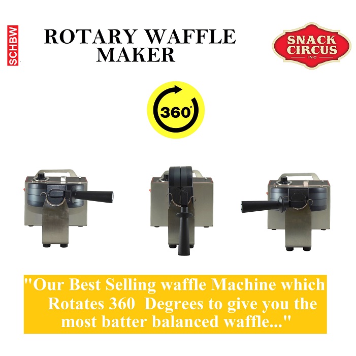 Rotary Waffle Maker (Round Grid) SCHBW Snack Circus INC