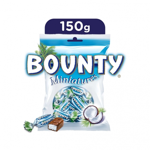 BOUNTY MINIATURES 150g Bag (Box of 24)