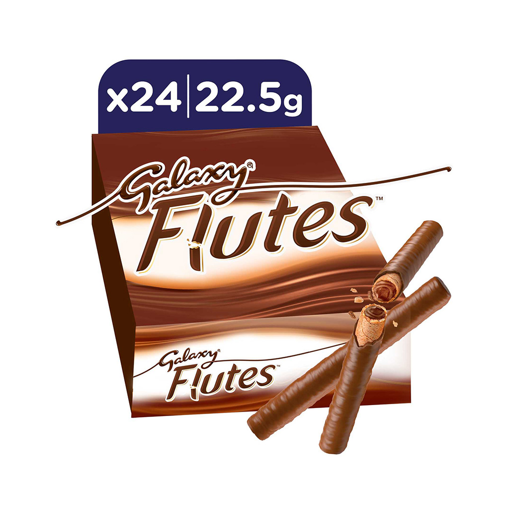 Galaxy® Flutes Chocolate Twin Finger 22.5g x24 Snack Circus INC