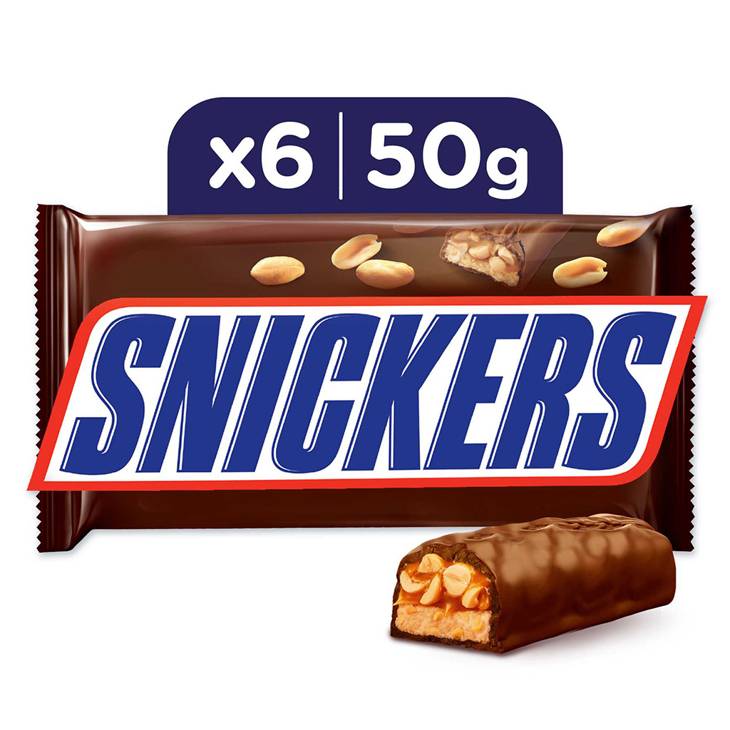 Snickers™ Chocolate Bars (6pcs) Multipack 50g X34 | Snack Circus INC