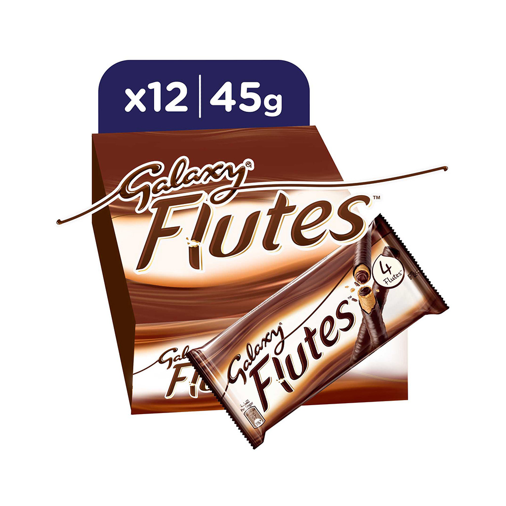 Galaxy® Flutes Chocolate Fingers 45g x12 Snack Circus INC