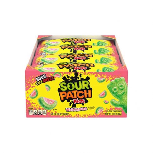 SOUR PATCH KIDS Watermelon Soft & Chewy Candy 56g Box of 24 | Snack ...