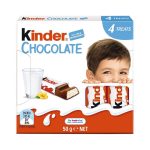 kinder T4 chocolate bars 50g
