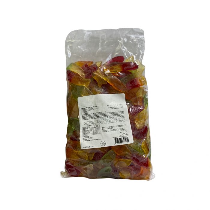 Fruit Flavoured Jelly Candy In Big Fish Shape 2kg Bag