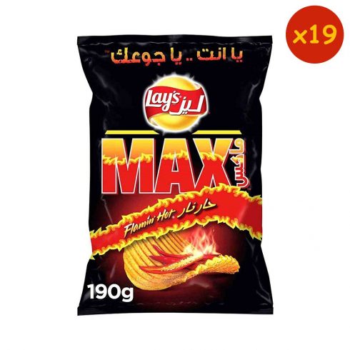 Lay's Max Flamin Hot Potato Chips 190g