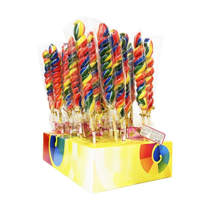 Spiral Rainbow Lollipop 40g