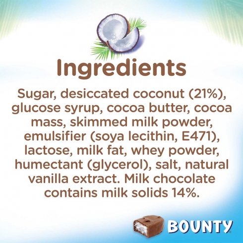 BOUNTY MINIATURES 150g Bag (Box of 24)