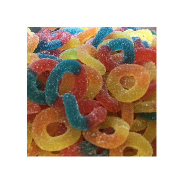 Sour Multicolor Rings Gummy Candy Sour Multicolor Rings Gummy Candy