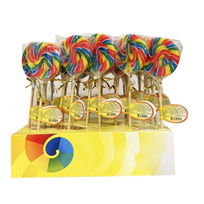 Round Rainbow Lollipop 40g