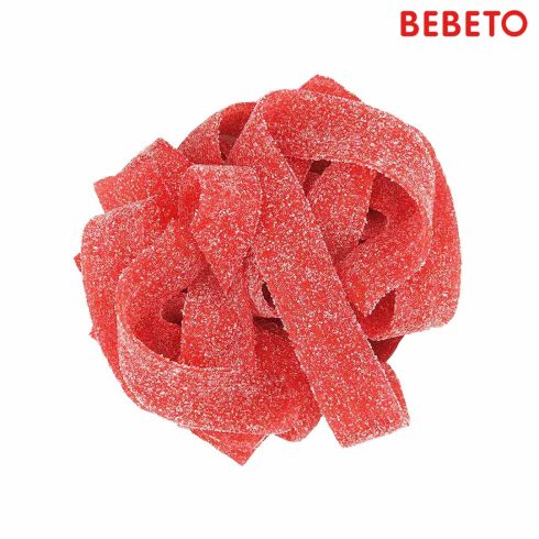 BEBETO Sour Strawberry Belts Gummy Bag of 1.5kg - Image 1